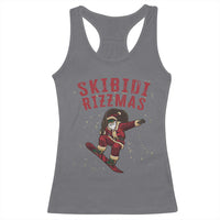 Skibidi Rizzmas Christmas Racerback Tank Top Rizz Santa Claus Skater Skateboard Skateboarder Kid Cool