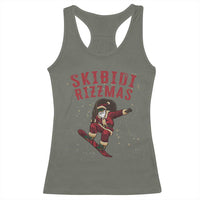 Skibidi Rizzmas Christmas Racerback Tank Top Rizz Santa Claus Skater Skateboard Skateboarder Kid Cool
