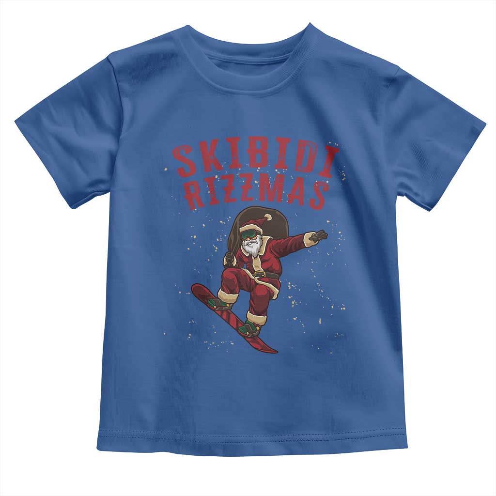Skibidi Rizzmas Christmas Toddler T Shirt Rizz Santa Claus Skater Skateboard Skateboarder Kid Cool