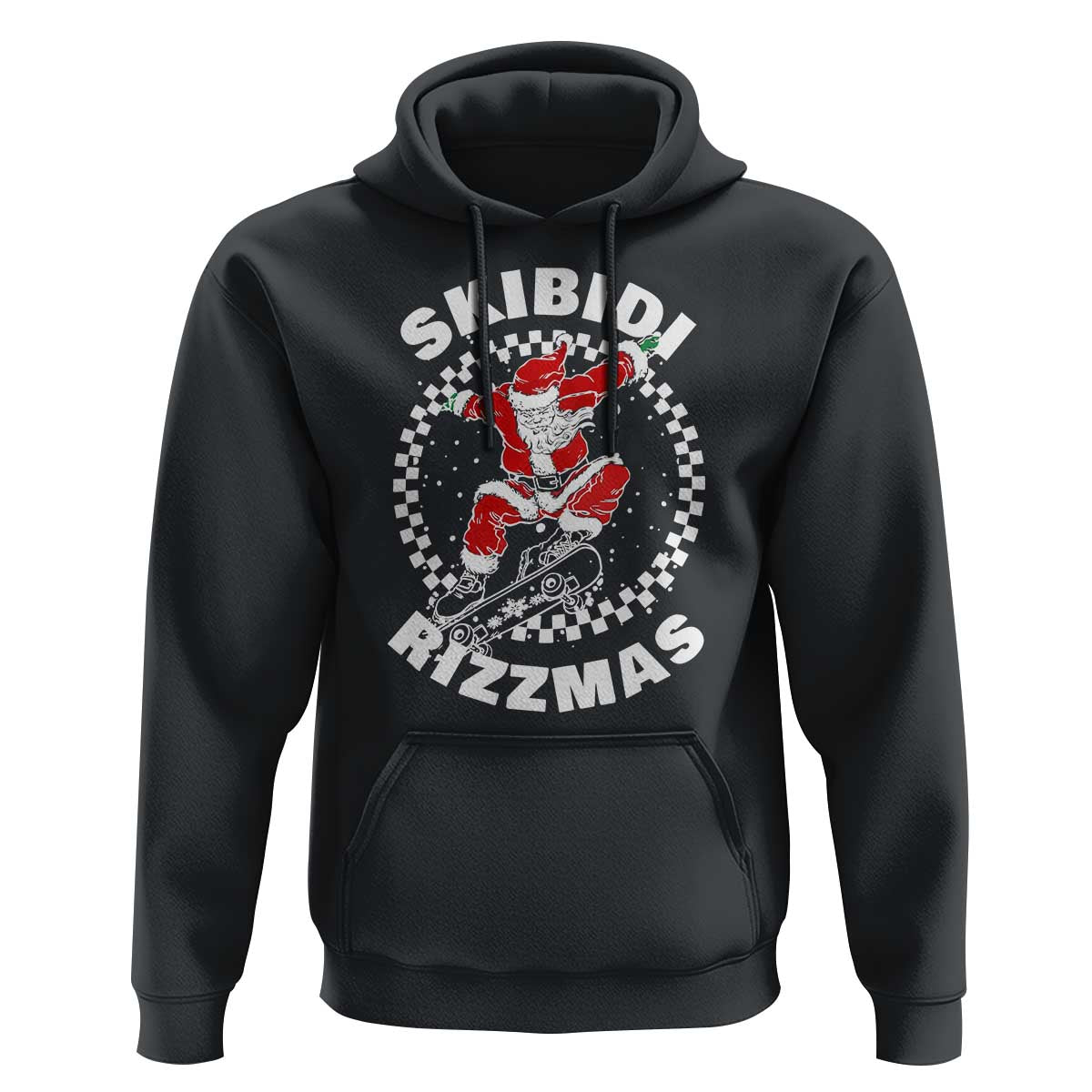 Skibidi Rizzmas Christmas Hoodie Rizz Skateboarding Santa Claus Skater Skateboard Skateboarder