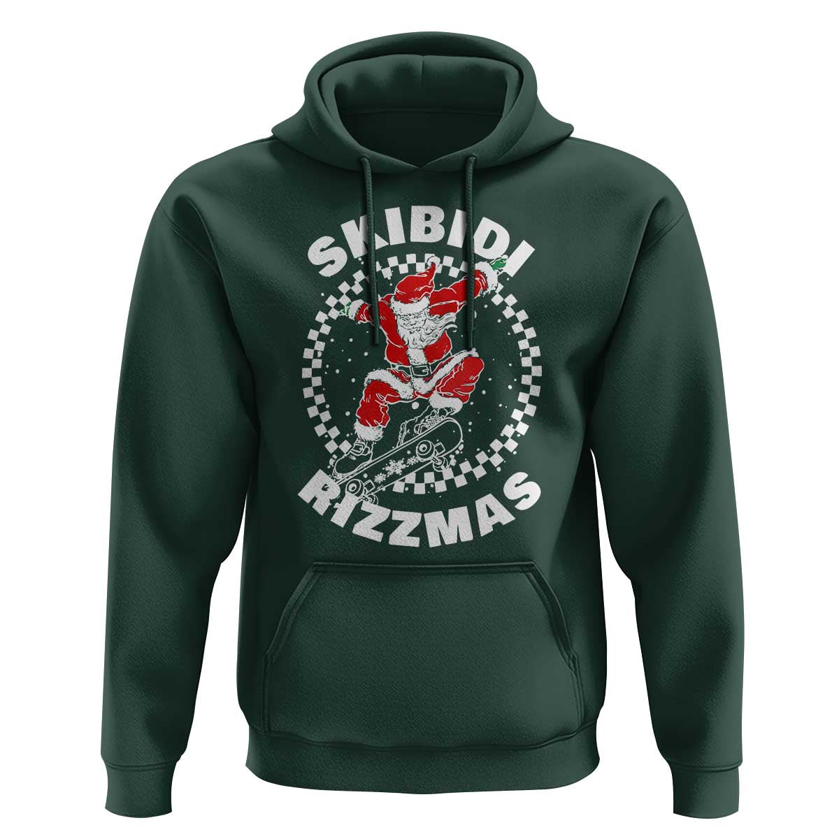 Skibidi Rizzmas Christmas Hoodie Rizz Skateboarding Santa Claus Skater Skateboard Skateboarder