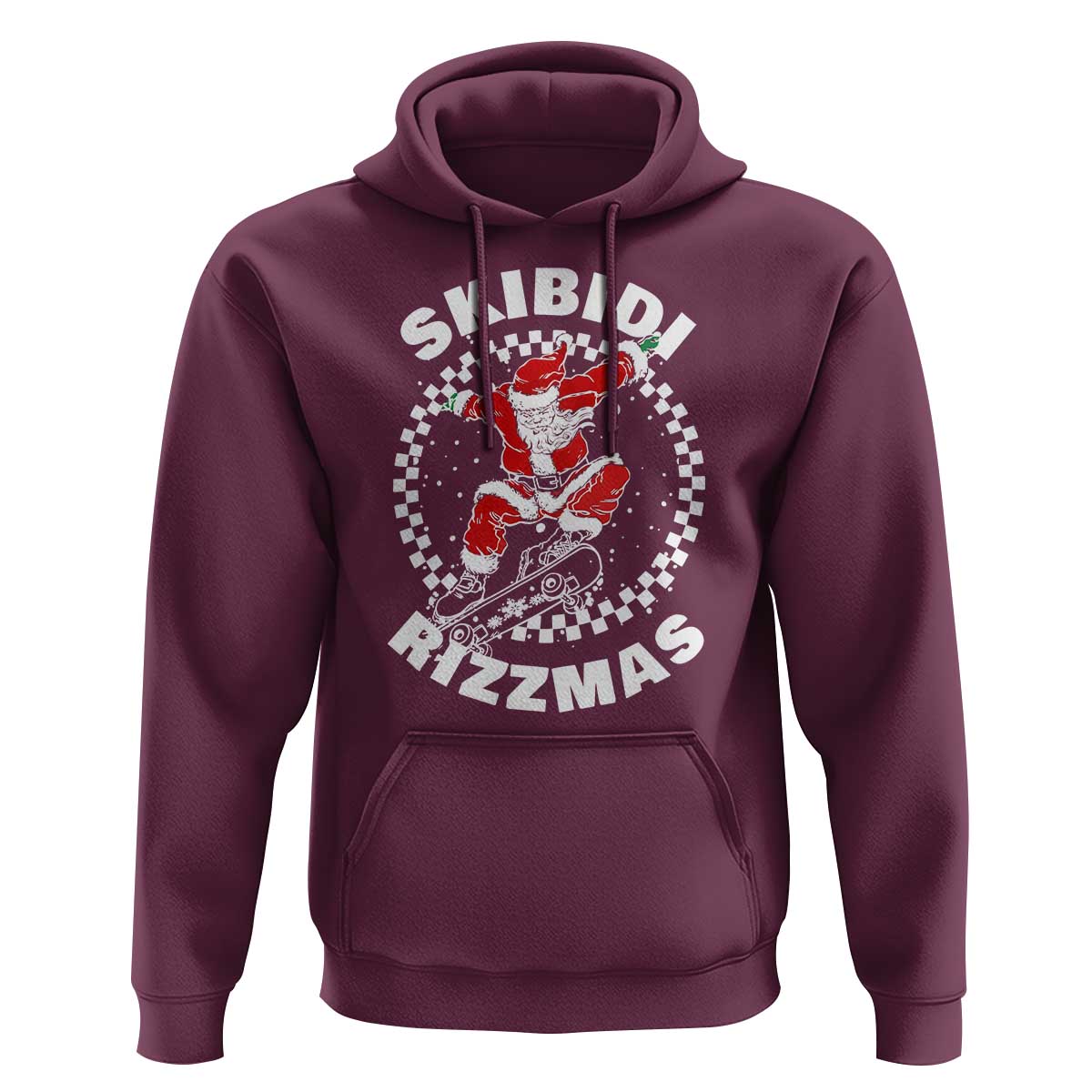 Skibidi Rizzmas Christmas Hoodie Rizz Skateboarding Santa Claus Skater Skateboard Skateboarder