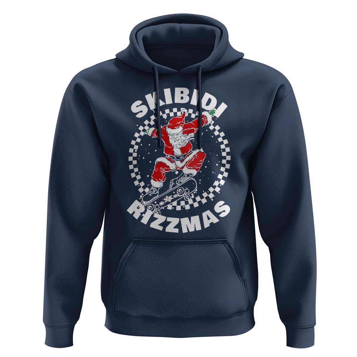 Skibidi Rizzmas Christmas Hoodie Rizz Skateboarding Santa Claus Skater Skateboard Skateboarder