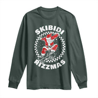 Skibidi Rizzmas Christmas Long Sleeve Shirt Rizz Skateboarding Santa Claus Skater Skateboard Skateboarder