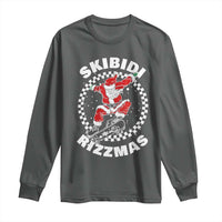 Skibidi Rizzmas Christmas Long Sleeve Shirt Rizz Skateboarding Santa Claus Skater Skateboard Skateboarder