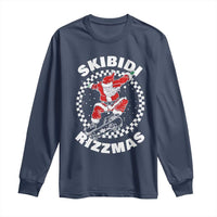 Skibidi Rizzmas Christmas Long Sleeve Shirt Rizz Skateboarding Santa Claus Skater Skateboard Skateboarder