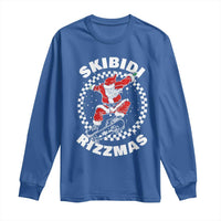 Skibidi Rizzmas Christmas Long Sleeve Shirt Rizz Skateboarding Santa Claus Skater Skateboard Skateboarder