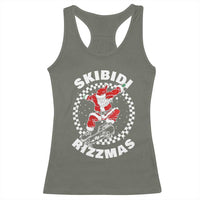 Skibidi Rizzmas Christmas Racerback Tank Top Rizz Skateboarding Santa Claus Skater Skateboard Skateboarder