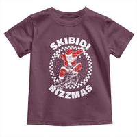 Skibidi Rizzmas Christmas Toddler T Shirt Rizz Skateboarding Santa Claus Skater Skateboard Skateboarder