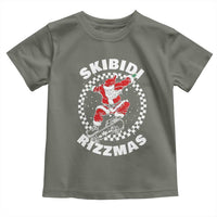 Skibidi Rizzmas Christmas Toddler T Shirt Rizz Skateboarding Santa Claus Skater Skateboard Skateboarder