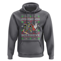 Possum Christmas Hoodie Overstimulated But Festive Ugly Christmas
