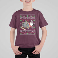 Possum Christmas T Shirt For Kid Overstimulated But Festive Ugly Christmas - Wonder Print Shop