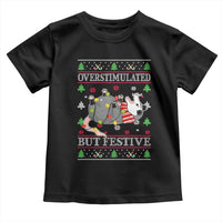 Possum Christmas Toddler T Shirt Overstimulated But Festive Ugly Christmas