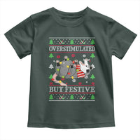 Possum Christmas Toddler T Shirt Overstimulated But Festive Ugly Christmas