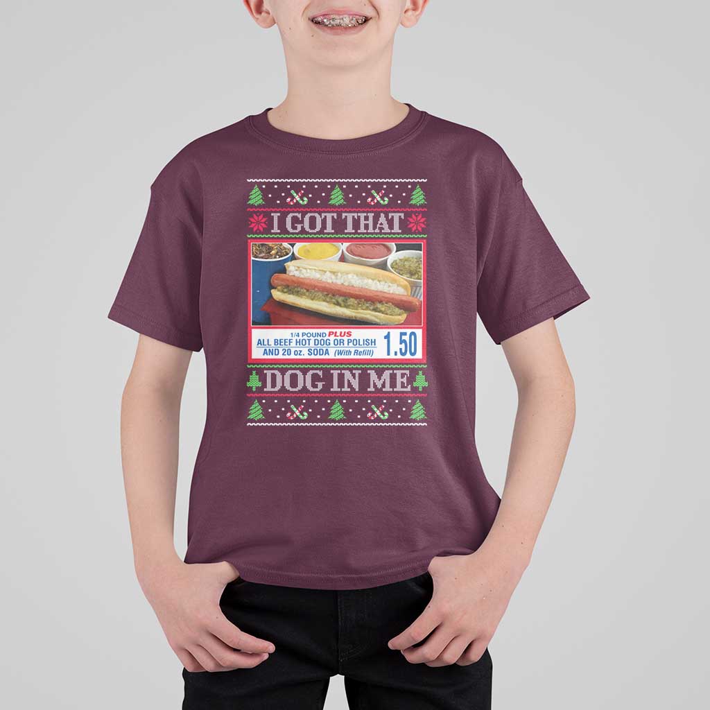 I Got That Dog in Me Ugly Christmas T Shirt For Kid Keep 150 Dank Meme Hot Dog Combo - Wonder Print Shop