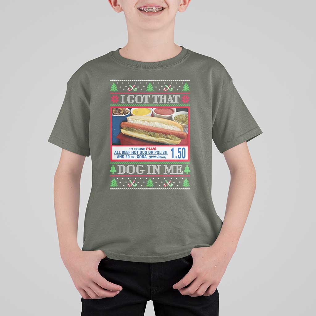 I Got That Dog in Me Ugly Christmas T Shirt For Kid Keep 150 Dank Meme Hot Dog Combo - Wonder Print Shop
