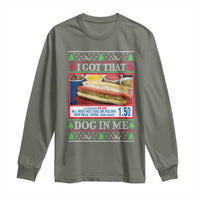 I Got That Dog in Me Ugly Christmas Long Sleeve Shirt Keep 150 Dank Meme Hot Dog Combo