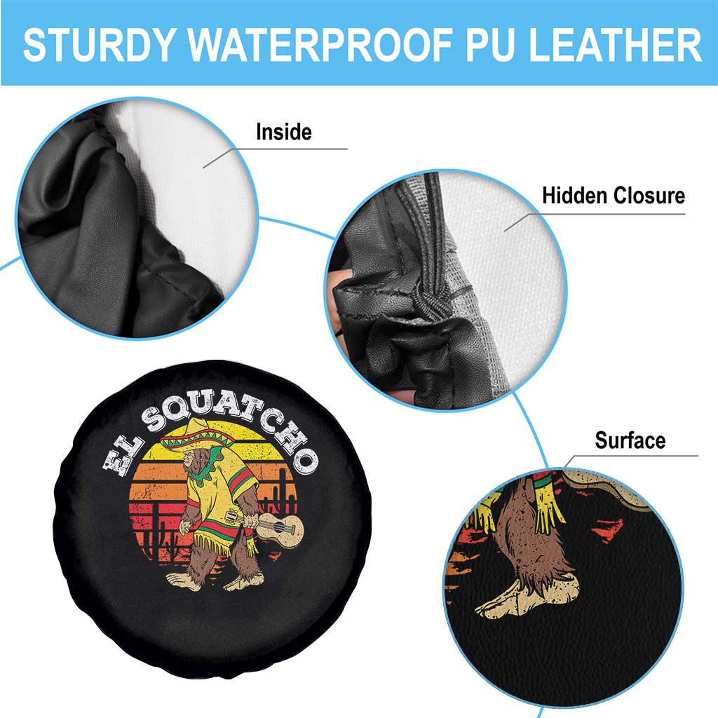 El Squatcho Bigfoot Spare Tire Cover Mexican Sasquatch Cinco De Mayo