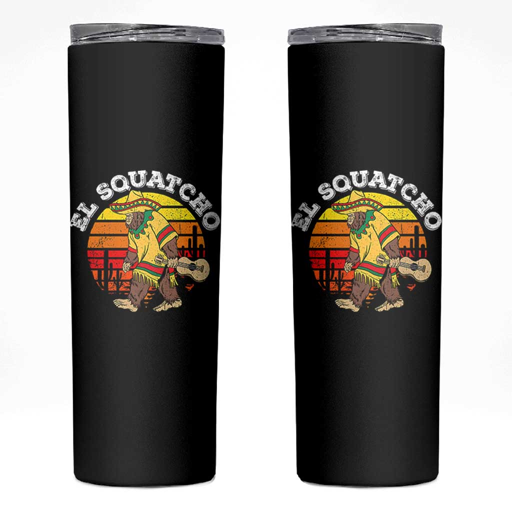El Squatcho Bigfoot Skinny Tumbler Mexican Sasquatch Cinco De Mayo