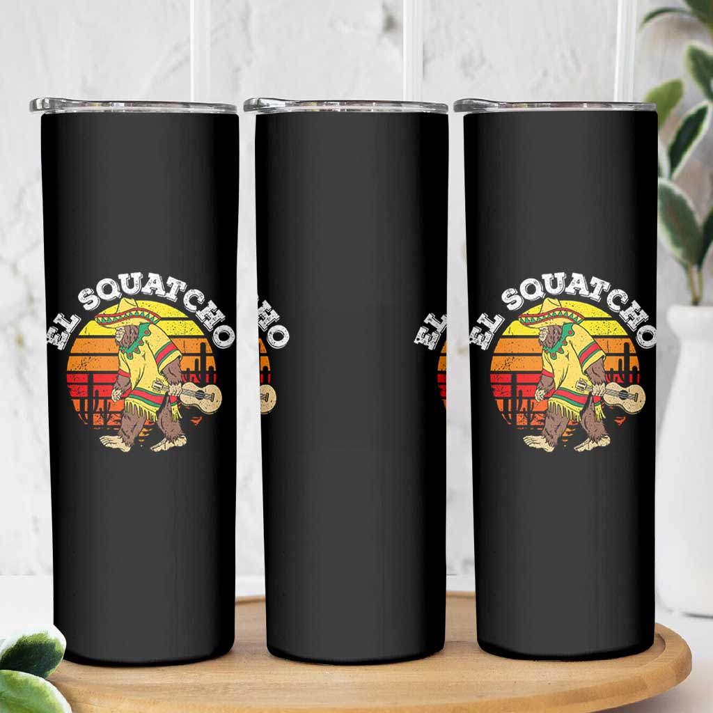 El Squatcho Bigfoot Skinny Tumbler Mexican Sasquatch Cinco De Mayo
