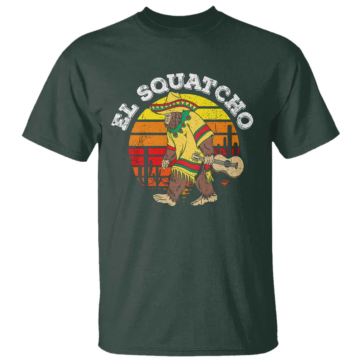 El Squatcho Bigfoot T Shirt Mexican Sasquatch Cinco De Mayo - Wonder Print Shop