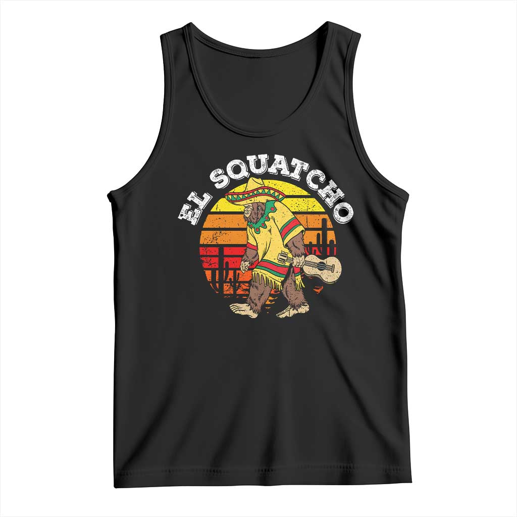 El Squatcho Bigfoot Tank Top Mexican Sasquatch Cinco De Mayo