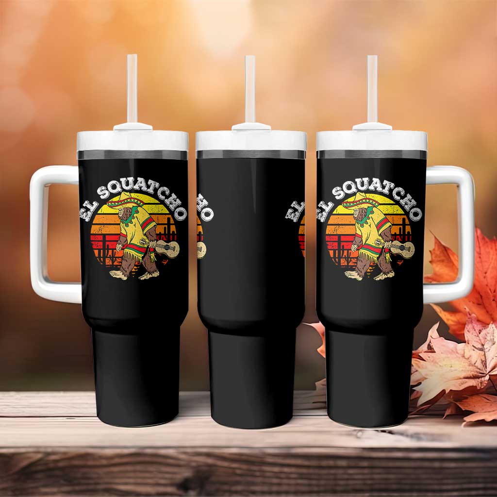 El Squatcho Bigfoot Tumbler With Handle Mexican Sasquatch Cinco De Mayo