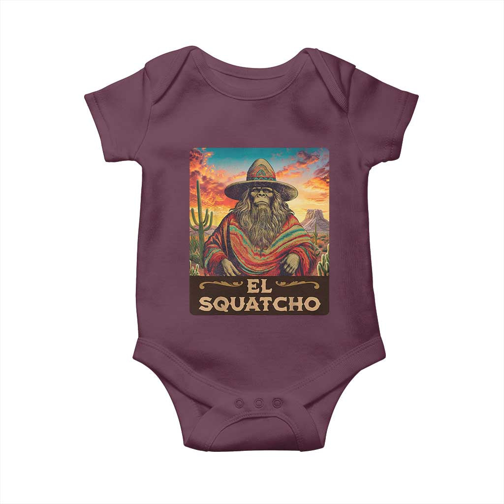 El Squatcho Bigfoot Baby Onesie Mexican Sasquatch Lovers Cinco De Mayo