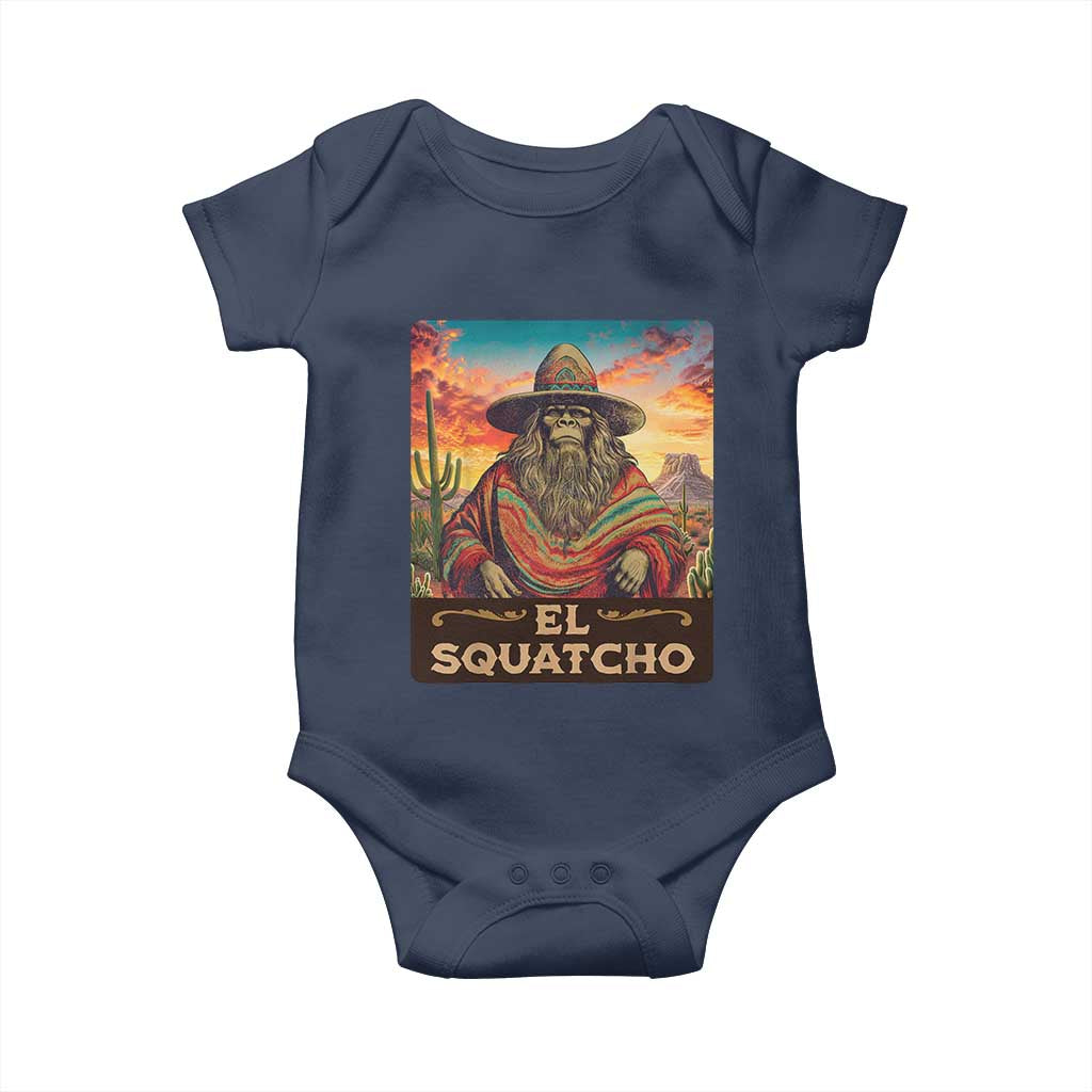 El Squatcho Bigfoot Baby Onesie Mexican Sasquatch Lovers Cinco De Mayo