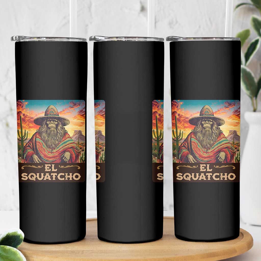 El Squatcho Bigfoot Skinny Tumbler Mexican Sasquatch Lovers Cinco De Mayo