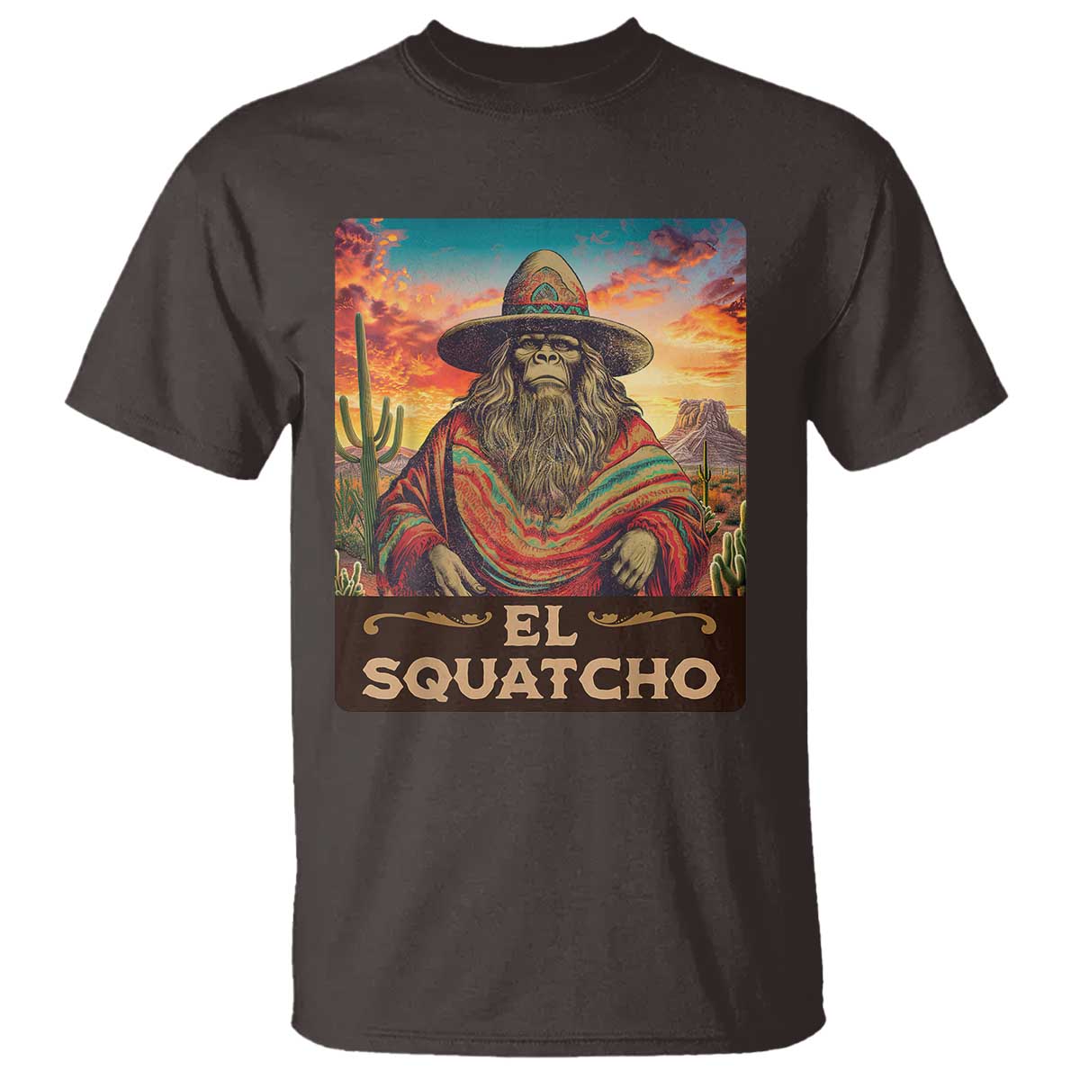 El Squatcho Bigfoot T Shirt Mexican Sasquatch Lovers Cinco De Mayo - Wonder Print Shop