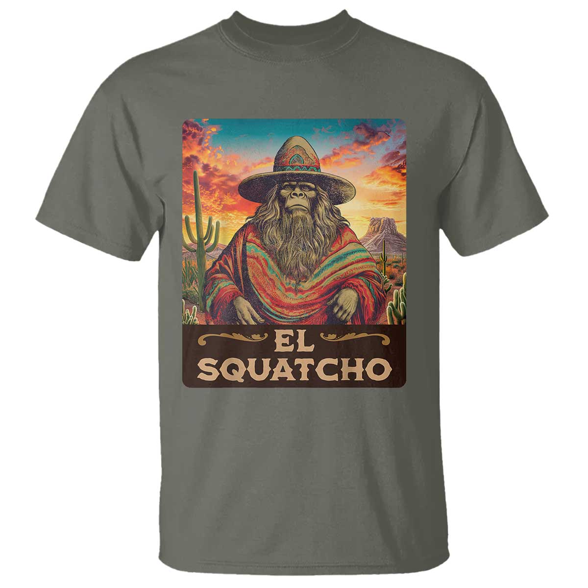El Squatcho Bigfoot T Shirt Mexican Sasquatch Lovers Cinco De Mayo - Wonder Print Shop