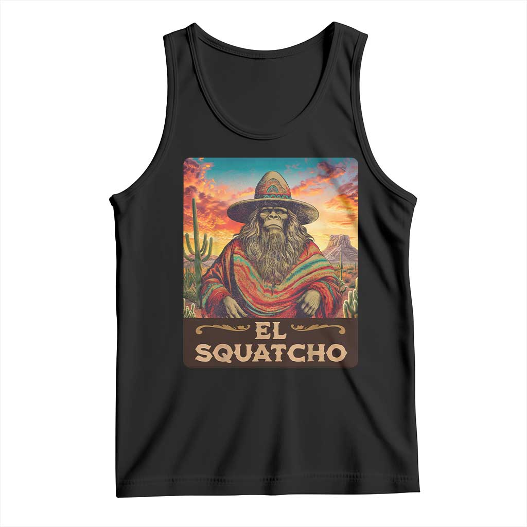 El Squatcho Bigfoot Tank Top Mexican Sasquatch Lovers Cinco De Mayo