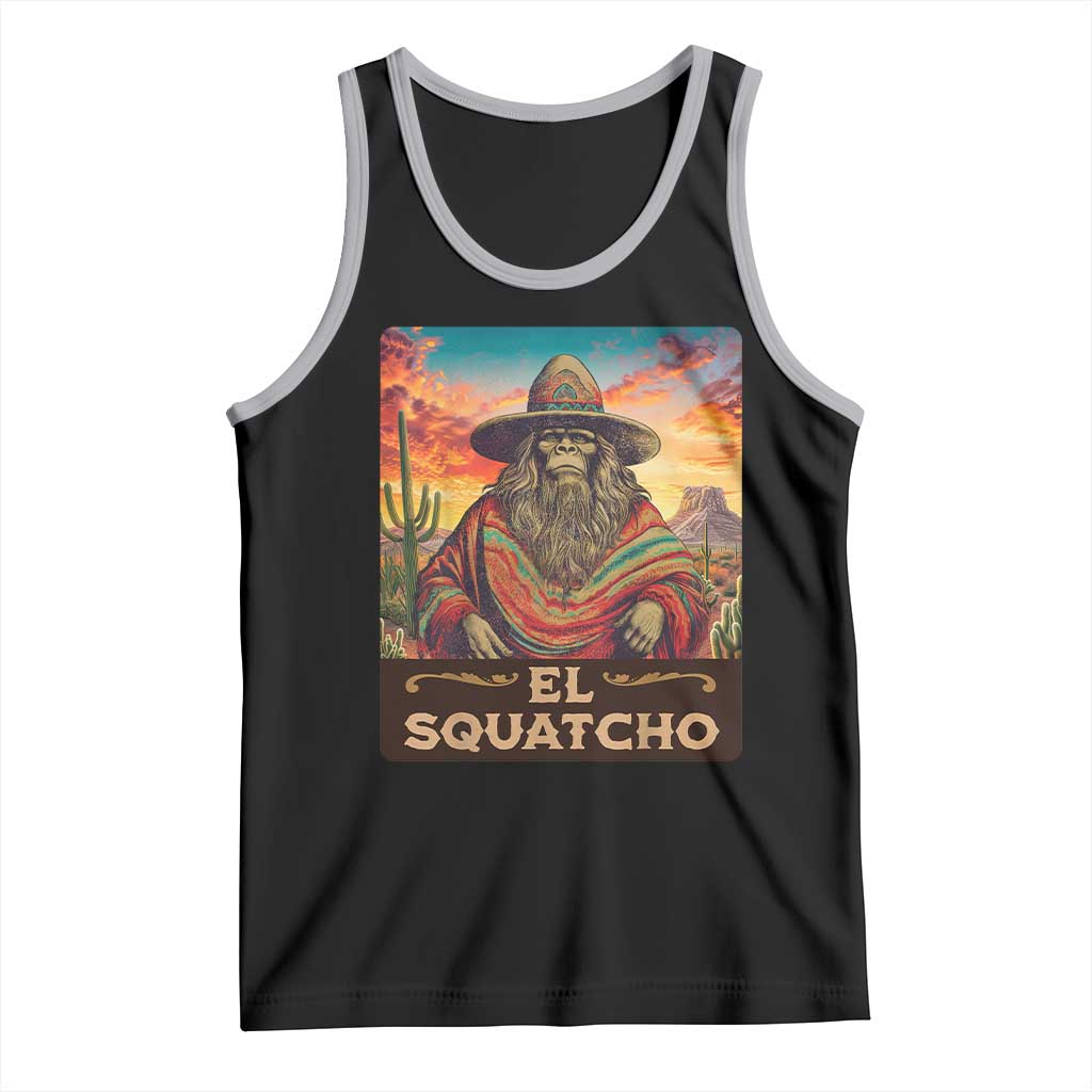 El Squatcho Bigfoot Tank Top Mexican Sasquatch Lovers Cinco De Mayo