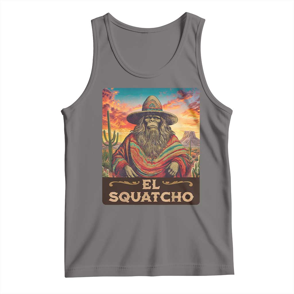 El Squatcho Bigfoot Tank Top Mexican Sasquatch Lovers Cinco De Mayo