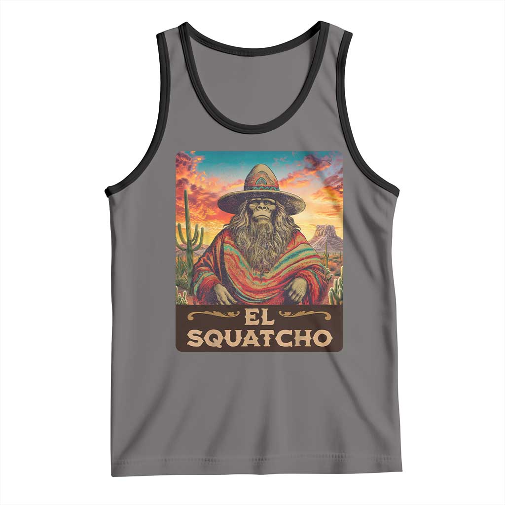 El Squatcho Bigfoot Tank Top Mexican Sasquatch Lovers Cinco De Mayo