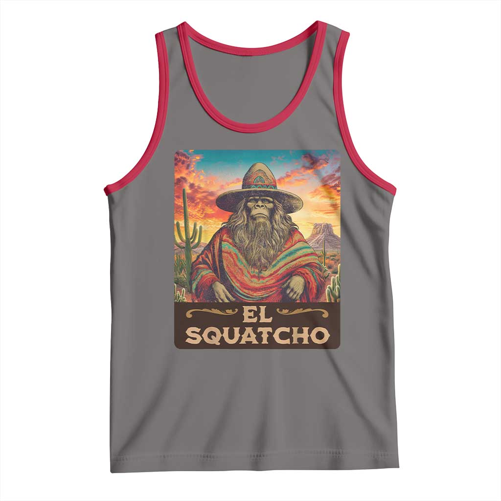El Squatcho Bigfoot Tank Top Mexican Sasquatch Lovers Cinco De Mayo