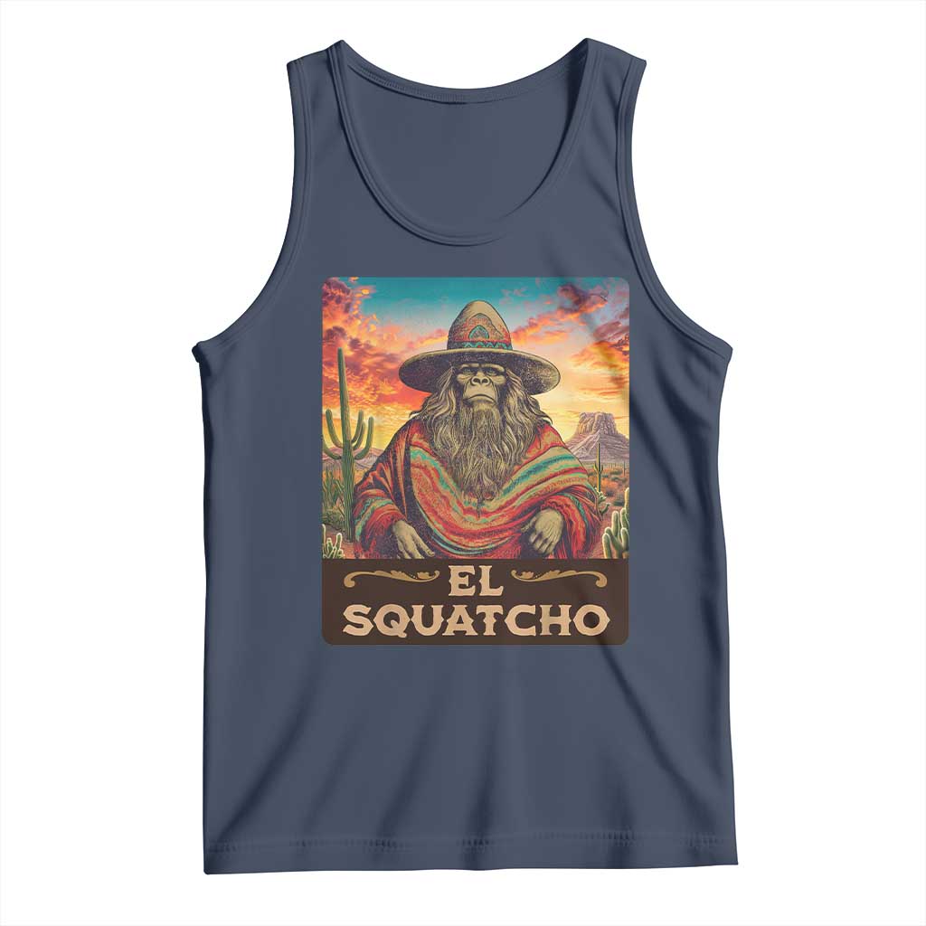 El Squatcho Bigfoot Tank Top Mexican Sasquatch Lovers Cinco De Mayo