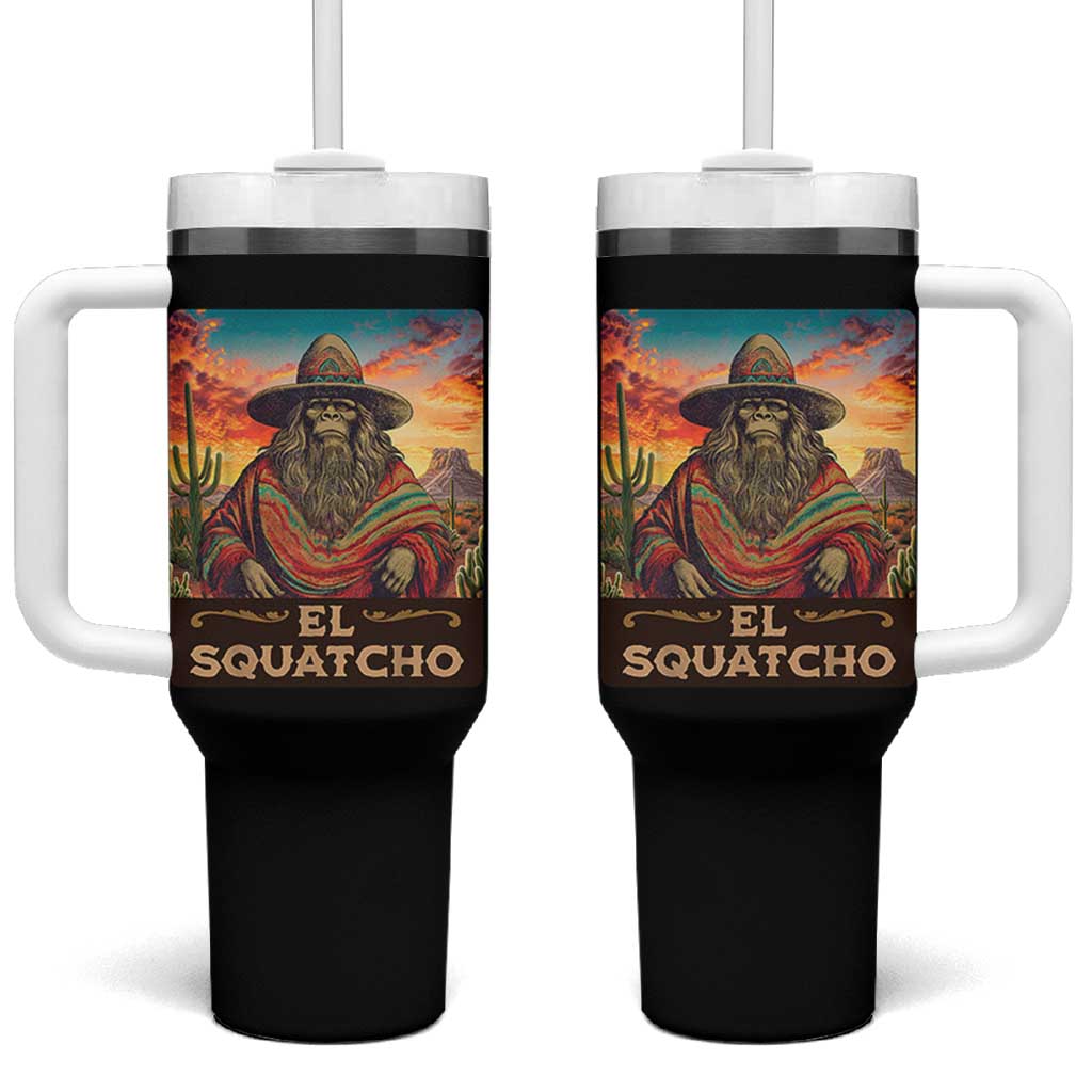 El Squatcho Bigfoot Tumbler With Handle Mexican Sasquatch Lovers Cinco De Mayo