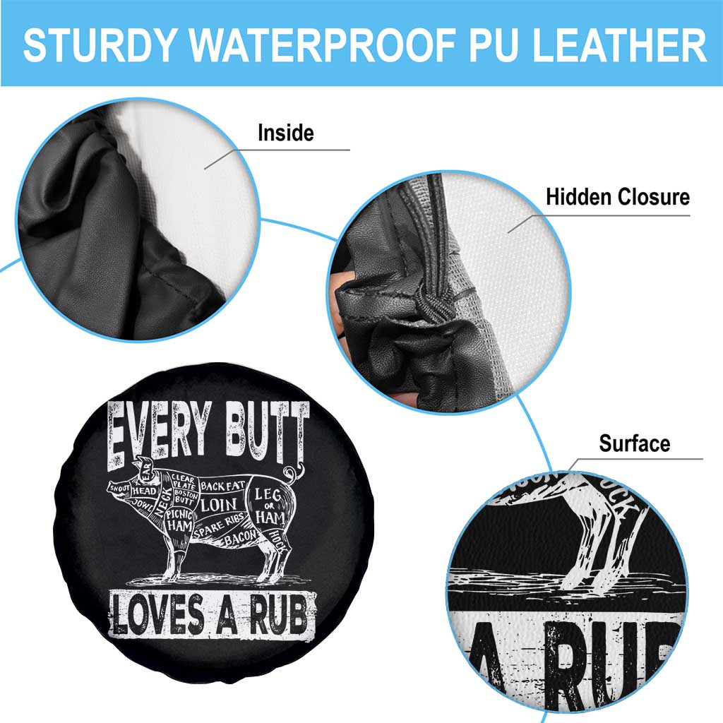 BBQ Spare Tire Cover Pork Butt Rub Dad Grill Gift