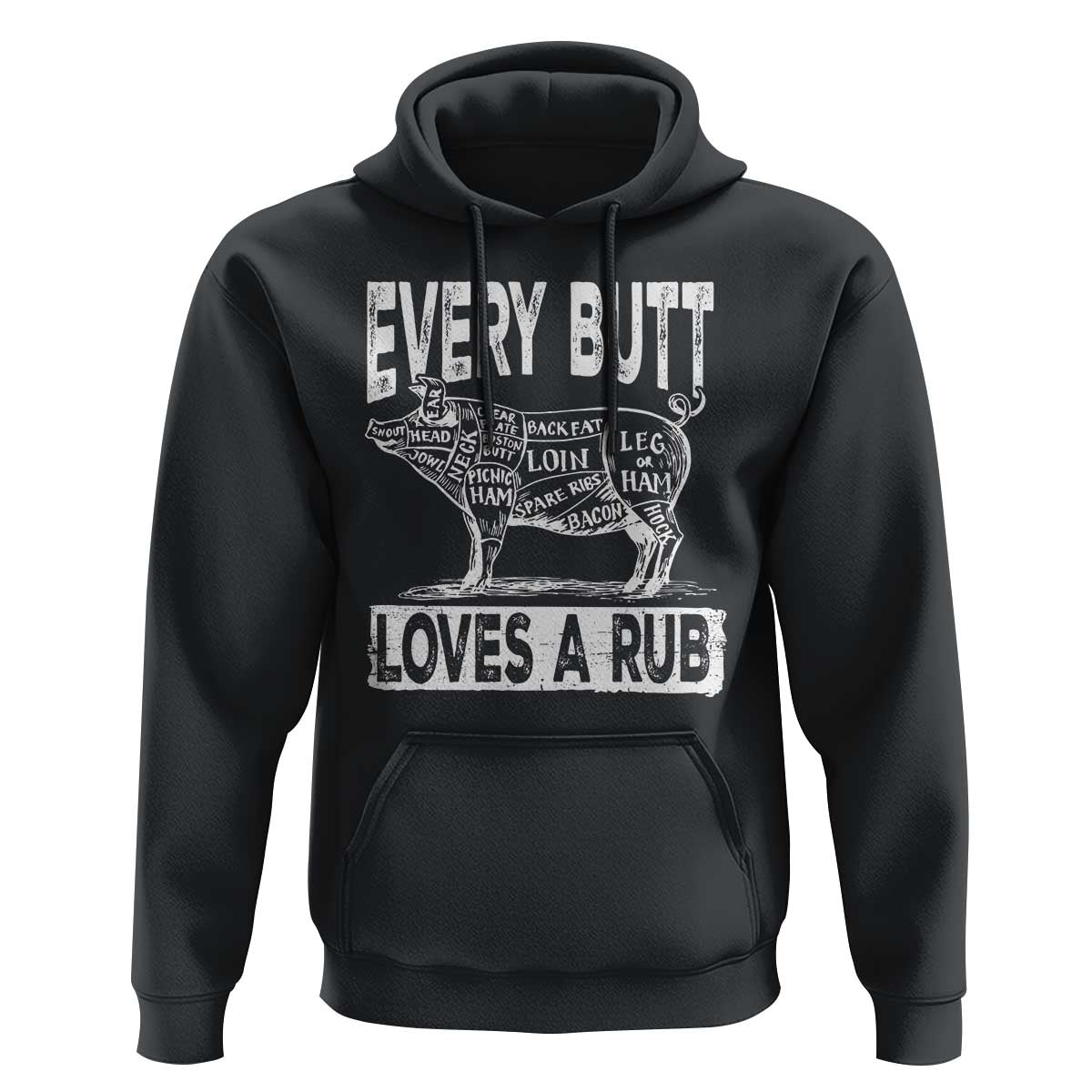 BBQ Hoodie Pork Butt Rub Dad Grill Gift