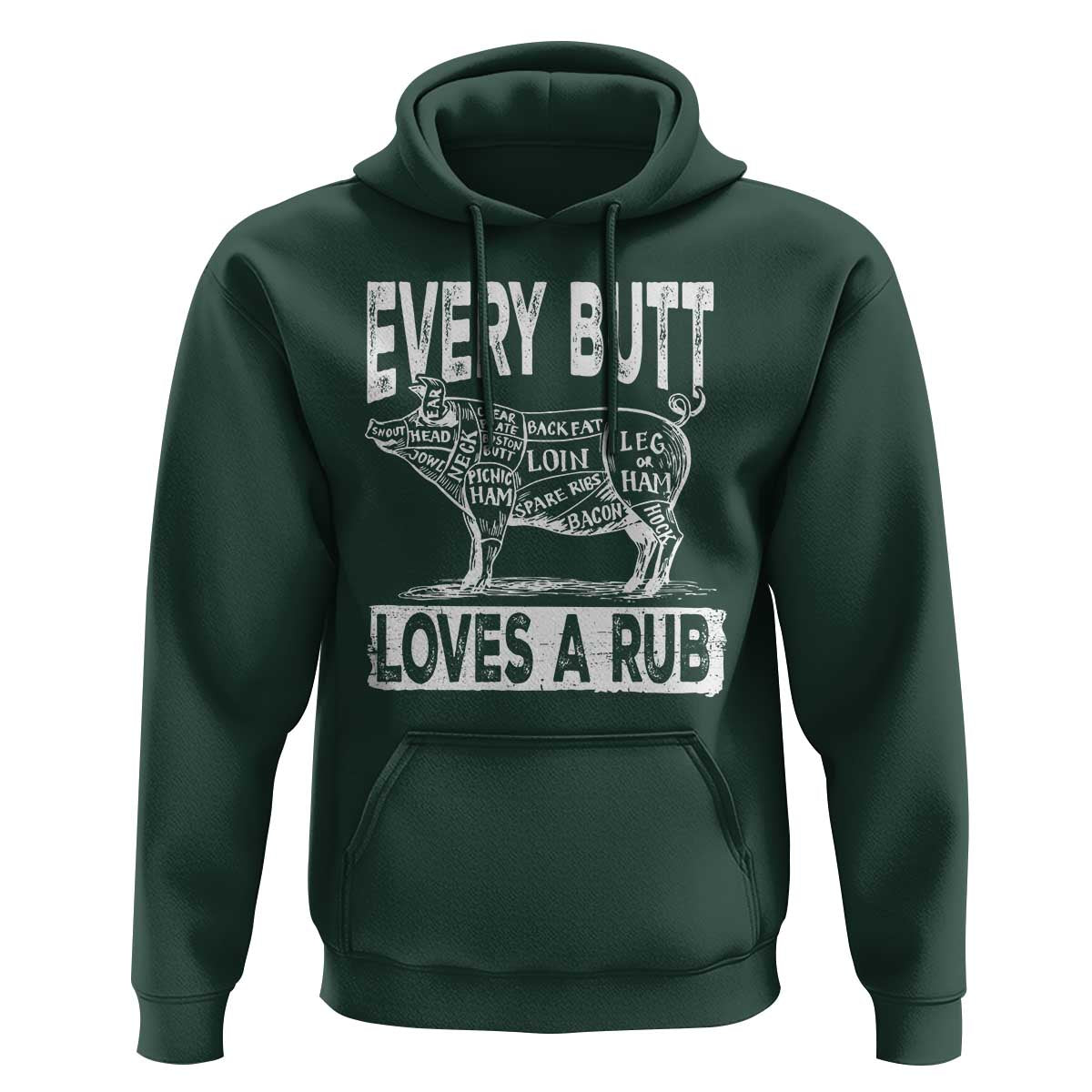 BBQ Hoodie Pork Butt Rub Dad Grill Gift