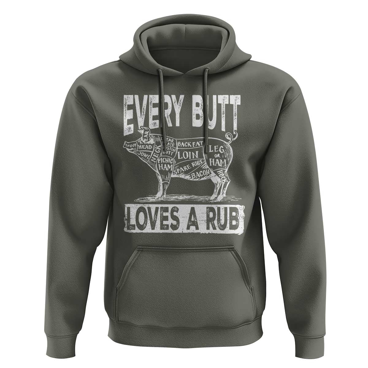 BBQ Hoodie Pork Butt Rub Dad Grill Gift