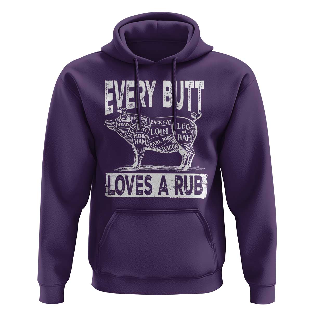BBQ Hoodie Pork Butt Rub Dad Grill Gift