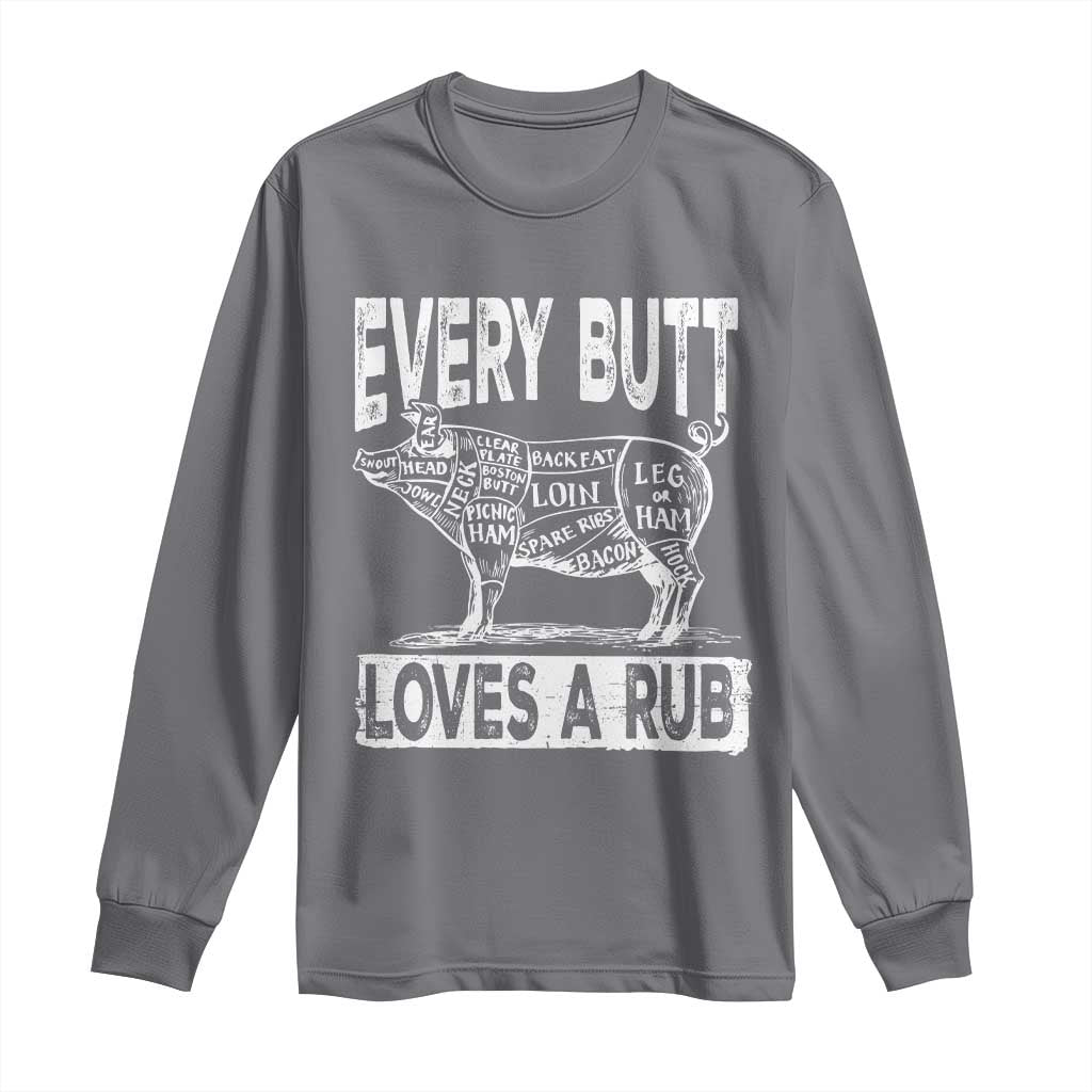 BBQ Long Sleeve Shirt Pork Butt Rub Dad Grill Gift