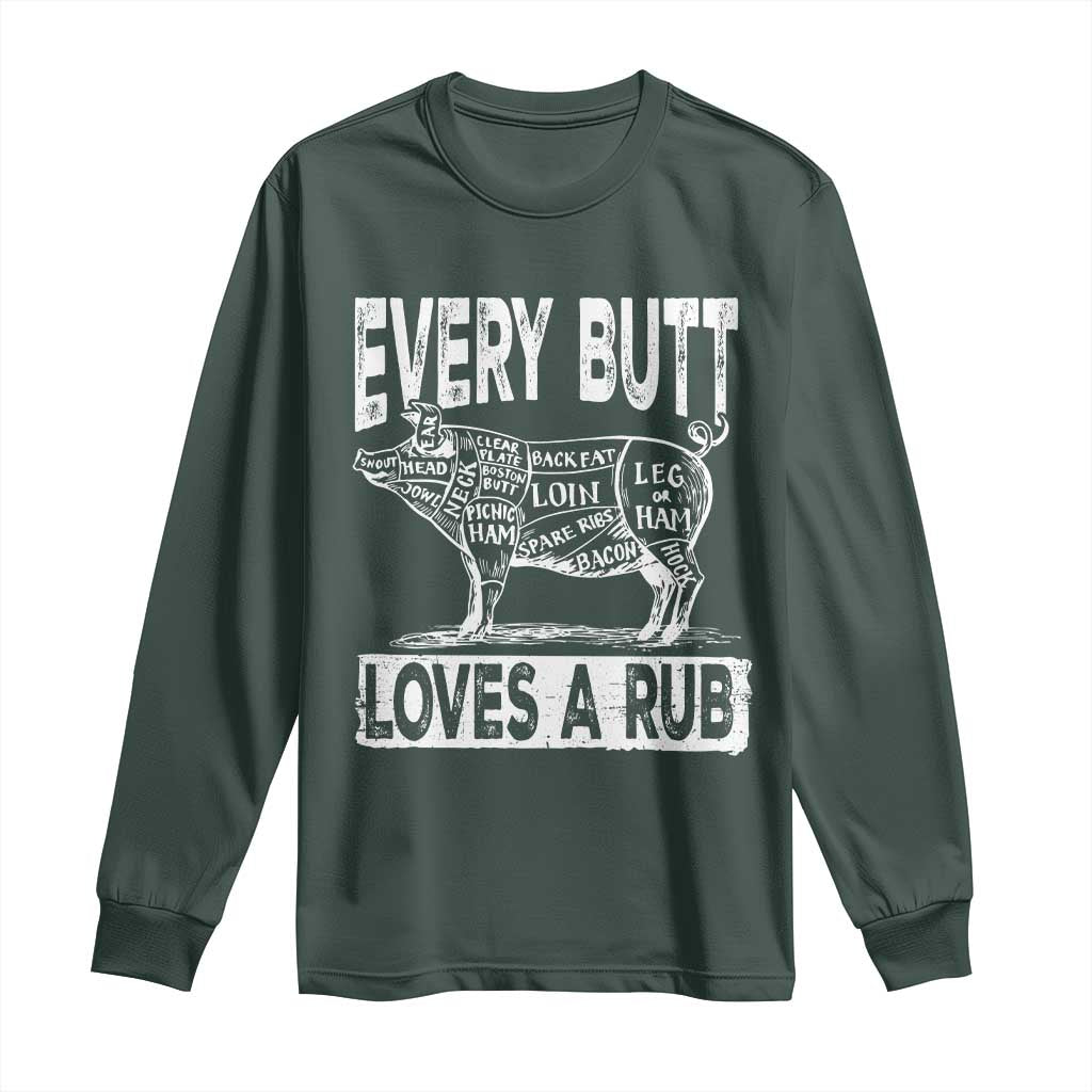 BBQ Long Sleeve Shirt Pork Butt Rub Dad Grill Gift