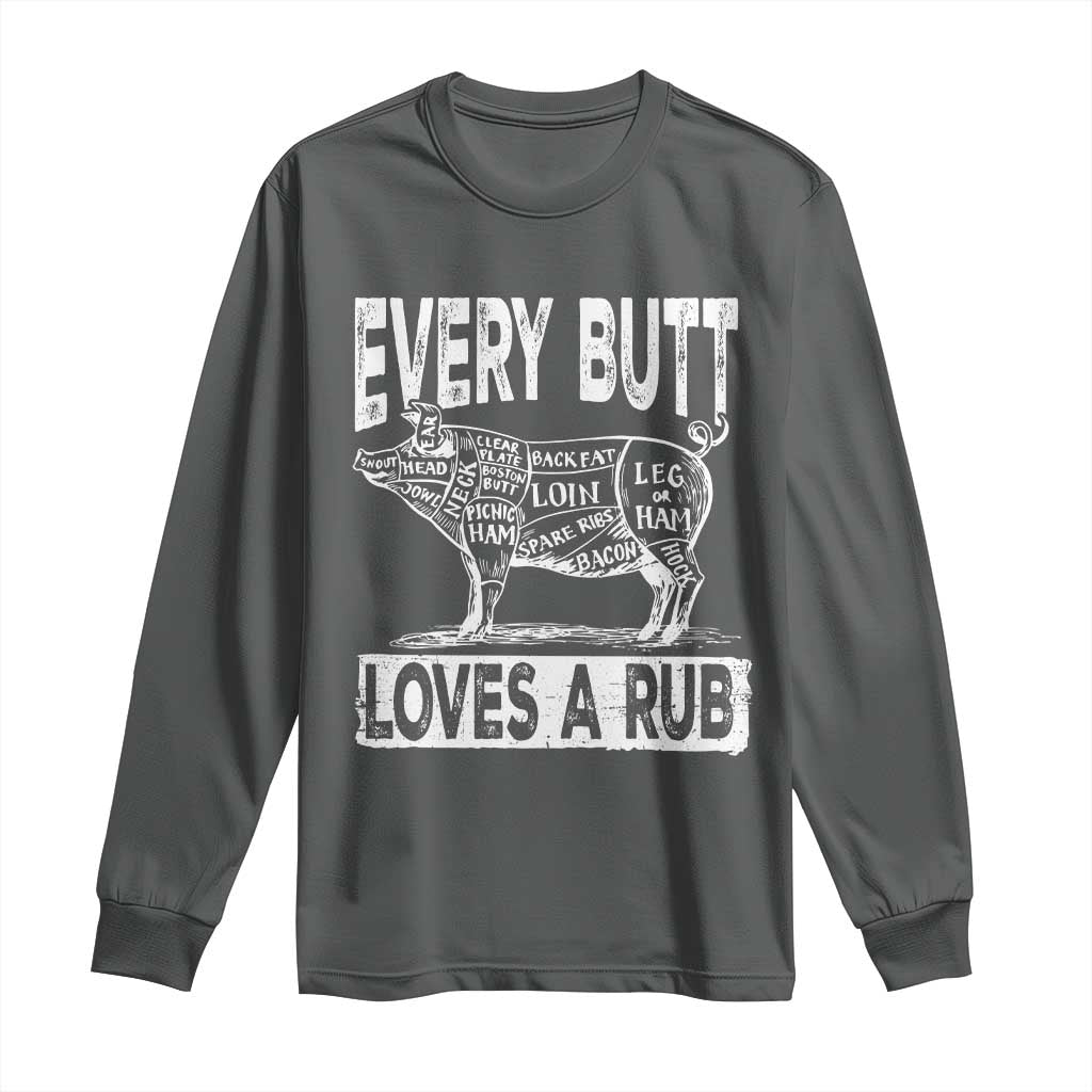 BBQ Long Sleeve Shirt Pork Butt Rub Dad Grill Gift