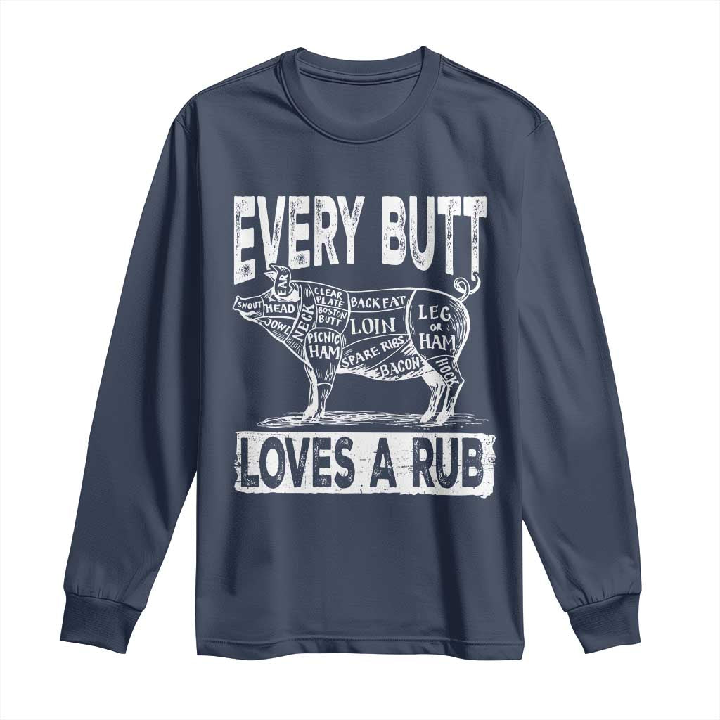 BBQ Long Sleeve Shirt Pork Butt Rub Dad Grill Gift