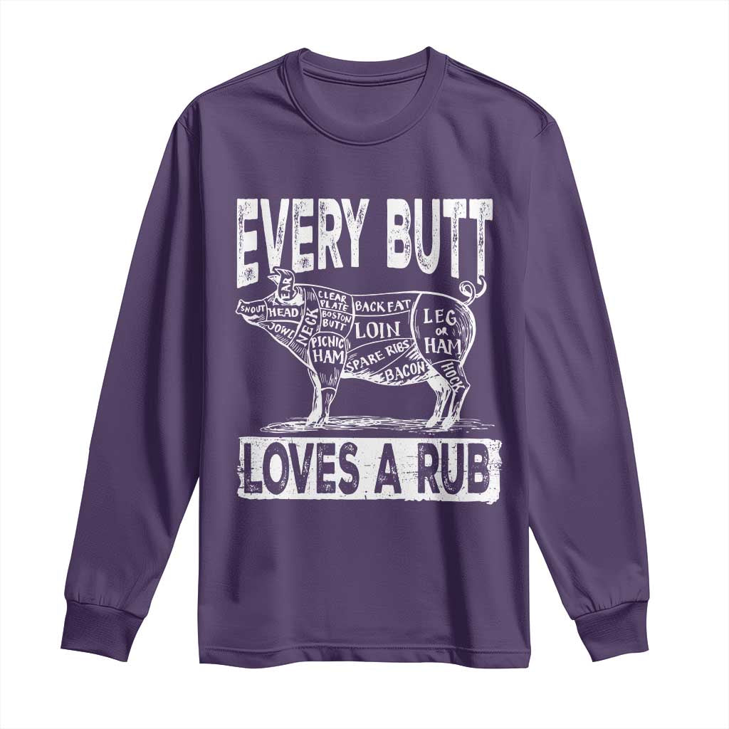 BBQ Long Sleeve Shirt Pork Butt Rub Dad Grill Gift