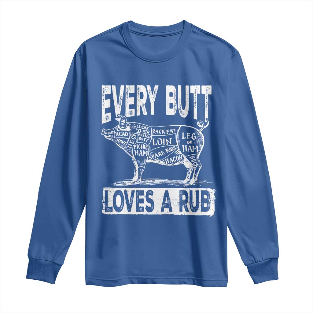 BBQ Long Sleeve Shirt Pork Butt Rub Dad Grill Gift